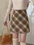 A-Line Woolen Preppy Skirts